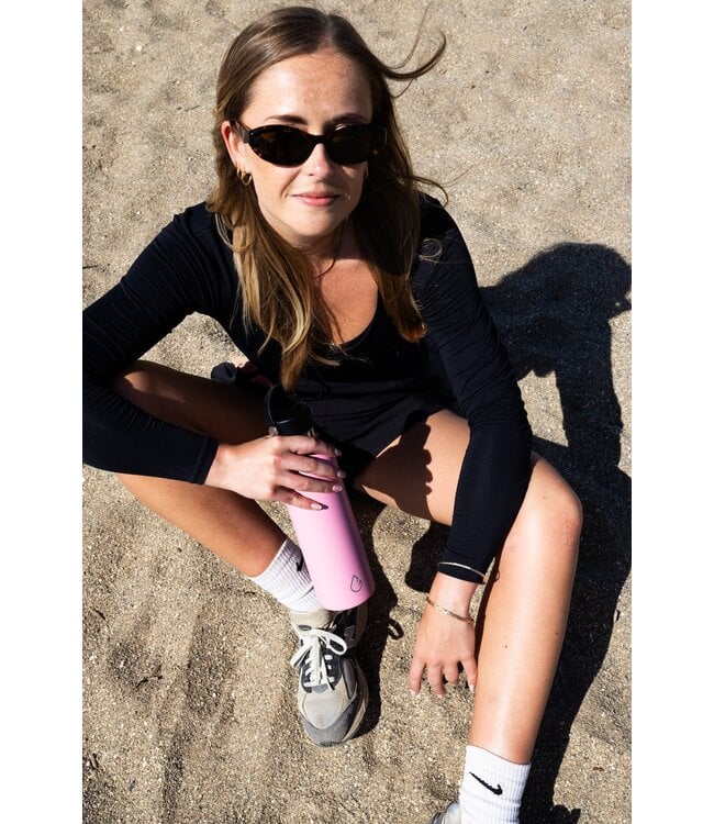 GO waterfles RVS roze 710 ml - met sportdop  - Wattamula