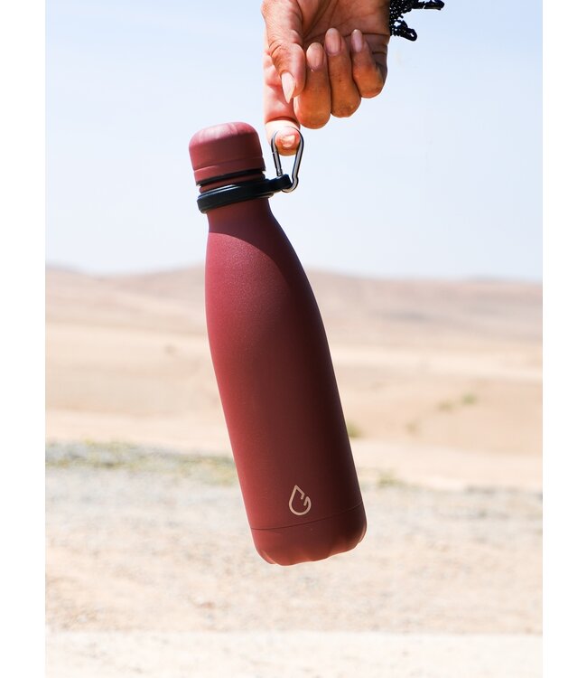 All FLOW waterfles RVS burgundy 500 ml