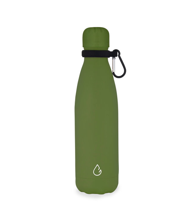 All design waterfles RVS olijfgroen 500 ml