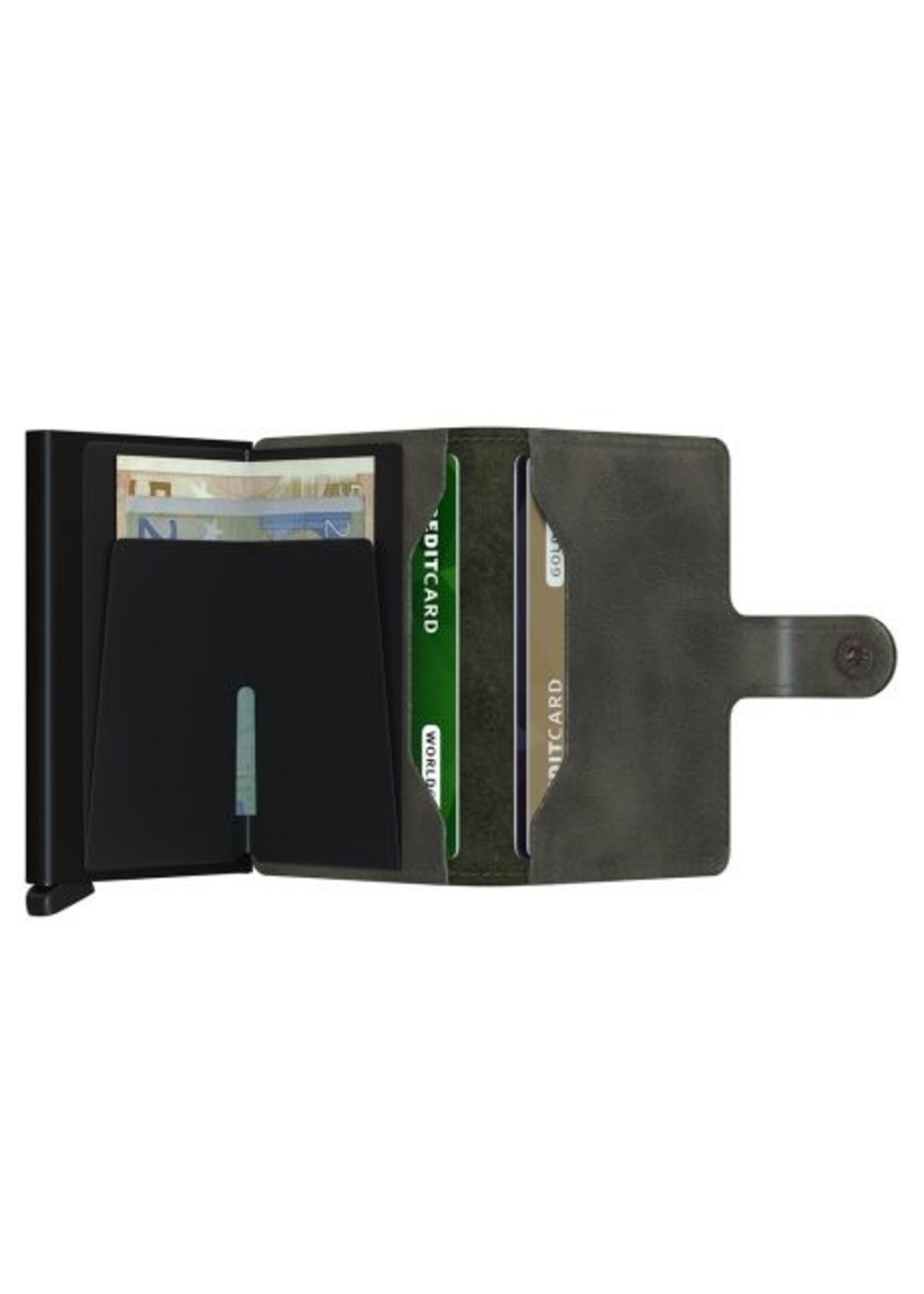 MINI WALLET VINTAGE OLIVE BLACK