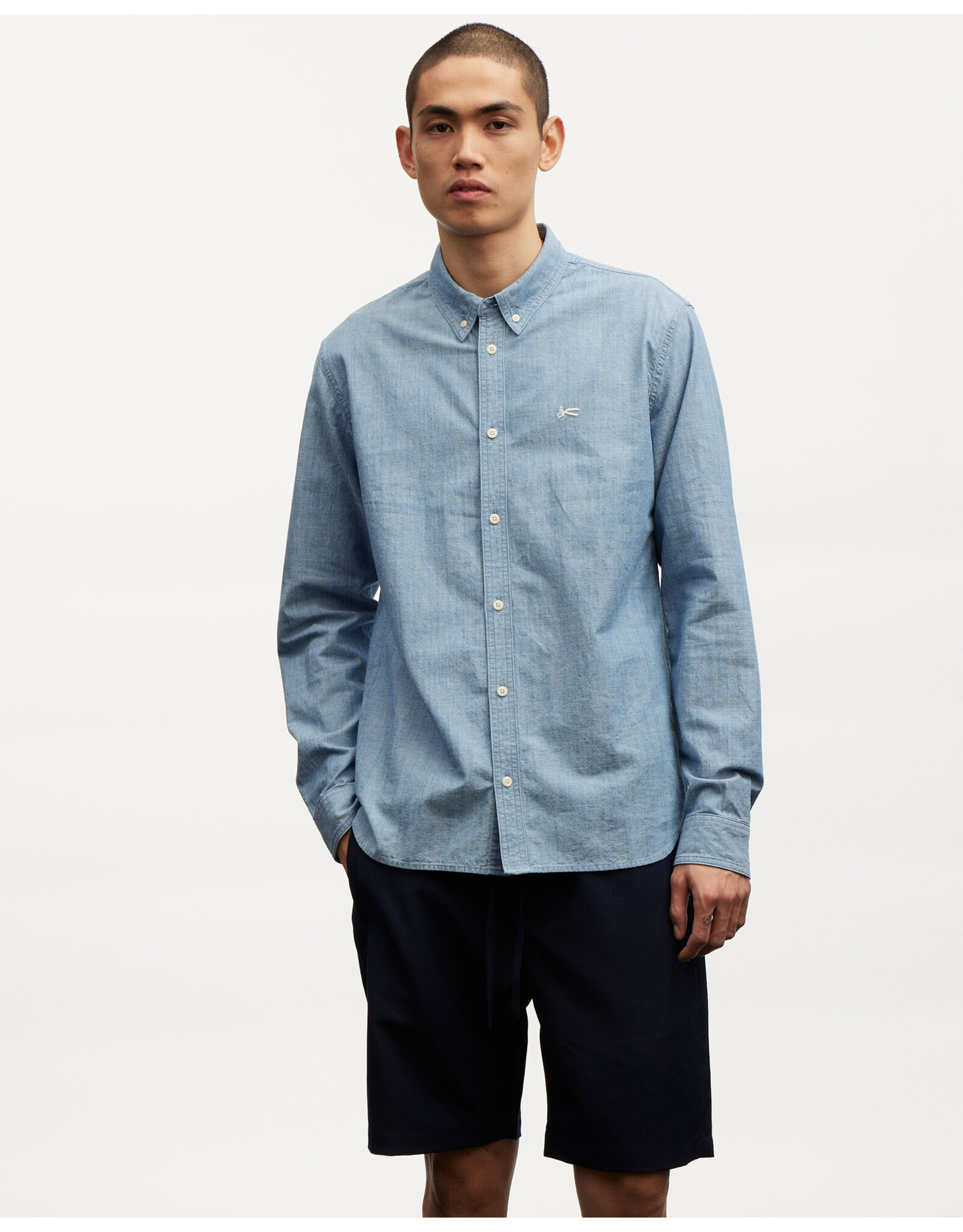 DENHAM RICH REG SHIRT CHAMBRAY