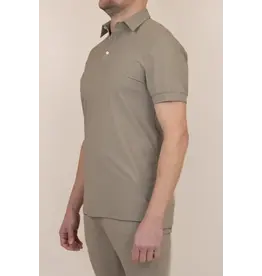 NEYCKO POLO KORTE MOUW SLIM FIT TAUPE