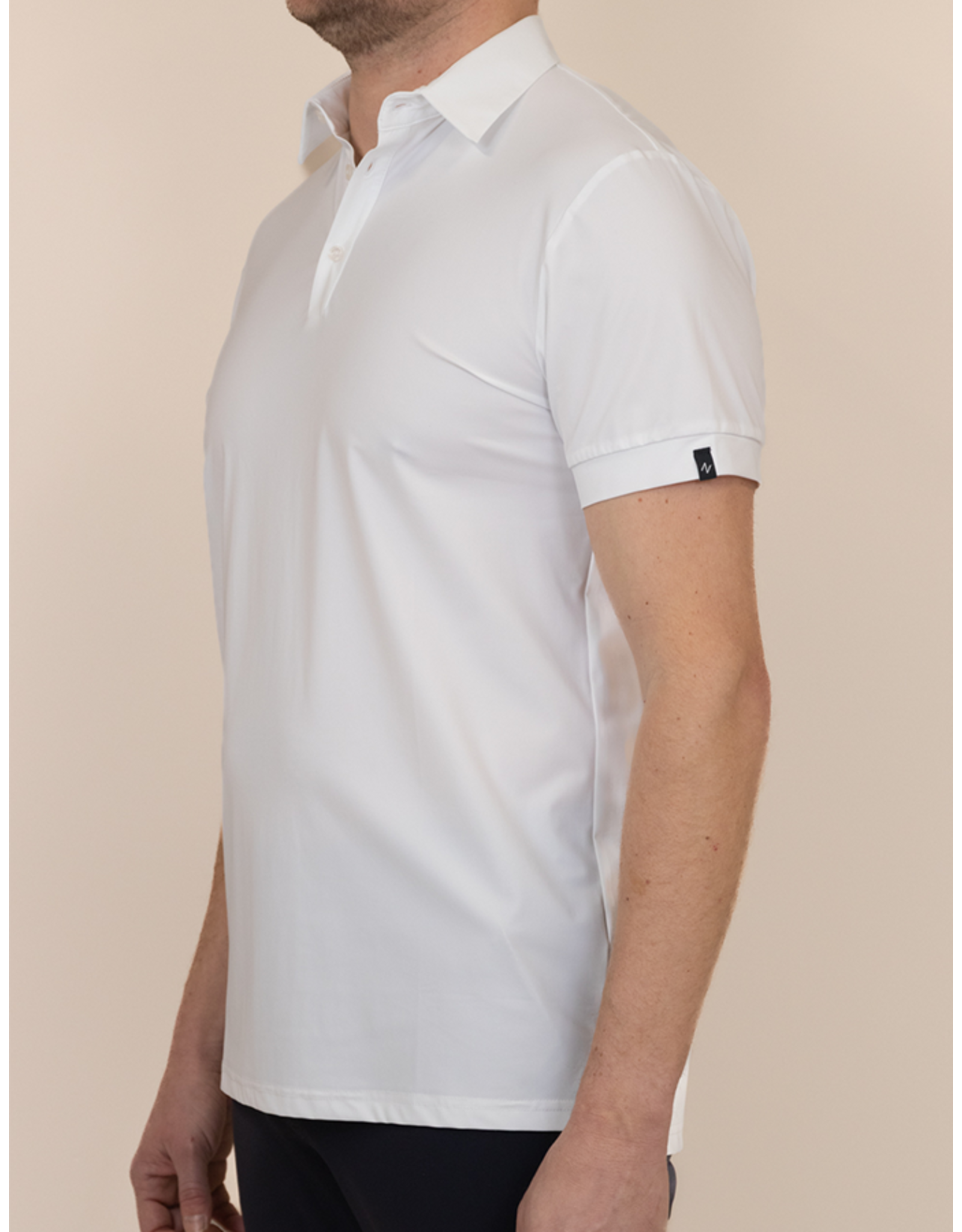 NEYCKO POLO KORTE MOUW SLIM FIT WIT