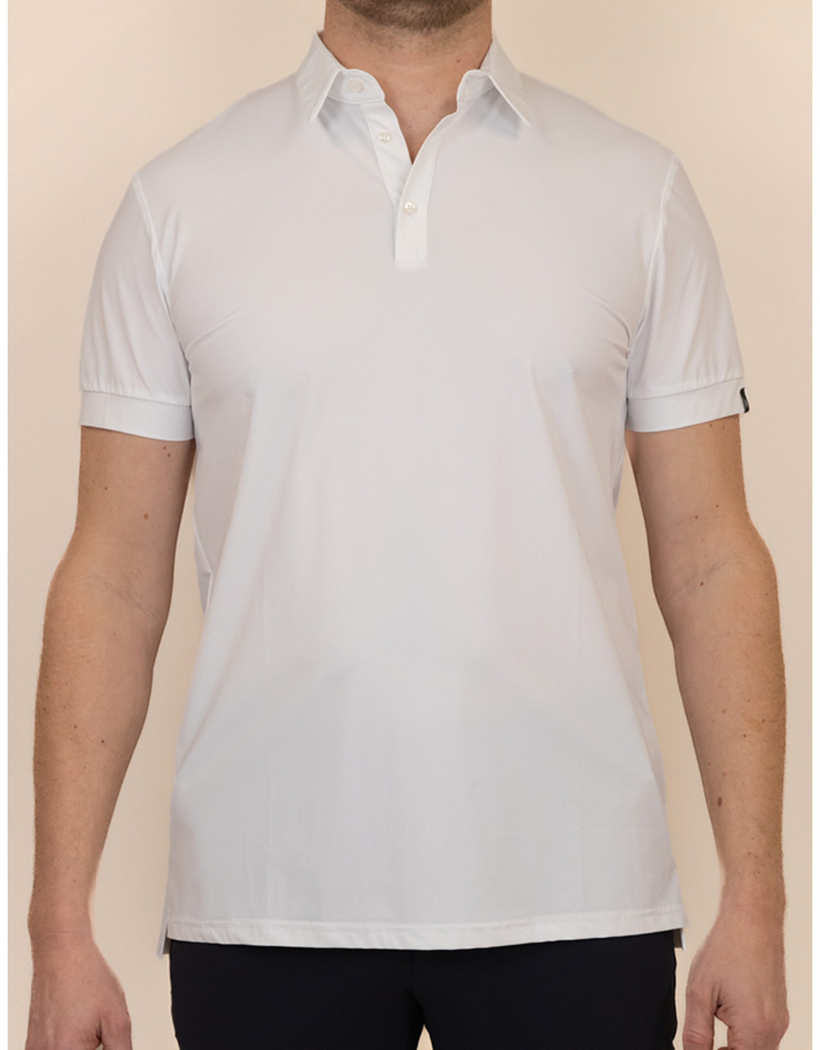 NEYCKO POLO KORTE MOUW SLIM FIT WIT