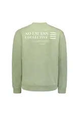 NO EXCESS  GEMELEERDE SWEATER MET BACKPRINT