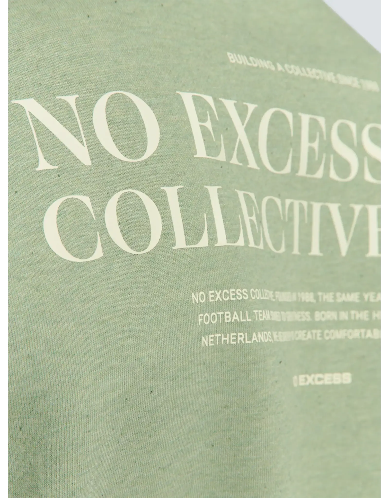 NO EXCESS  GEMELEERDE SWEATER MET BACKPRINT