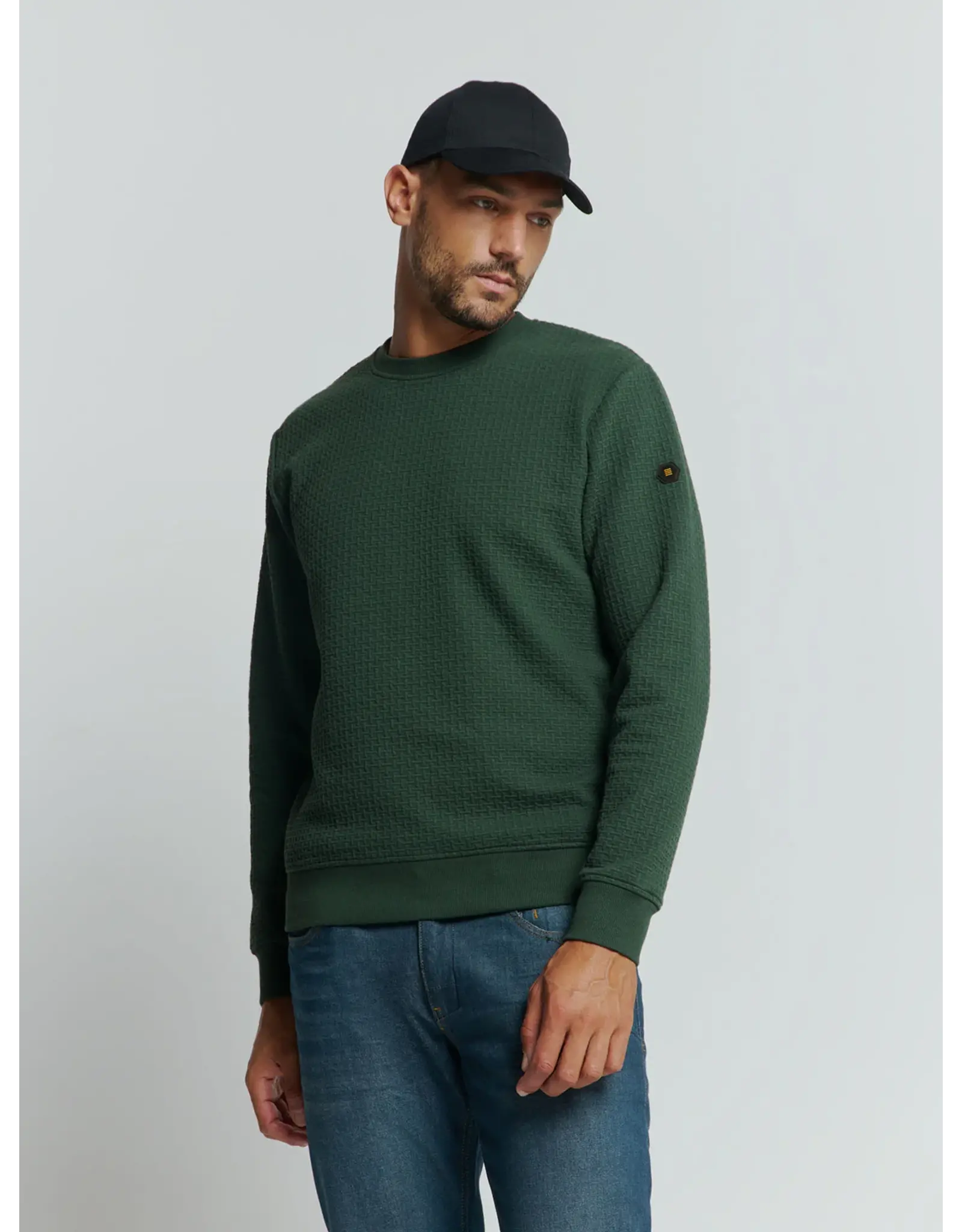 NO EXCESS  CREWNECK TRUI MET JAQUARDPATROON