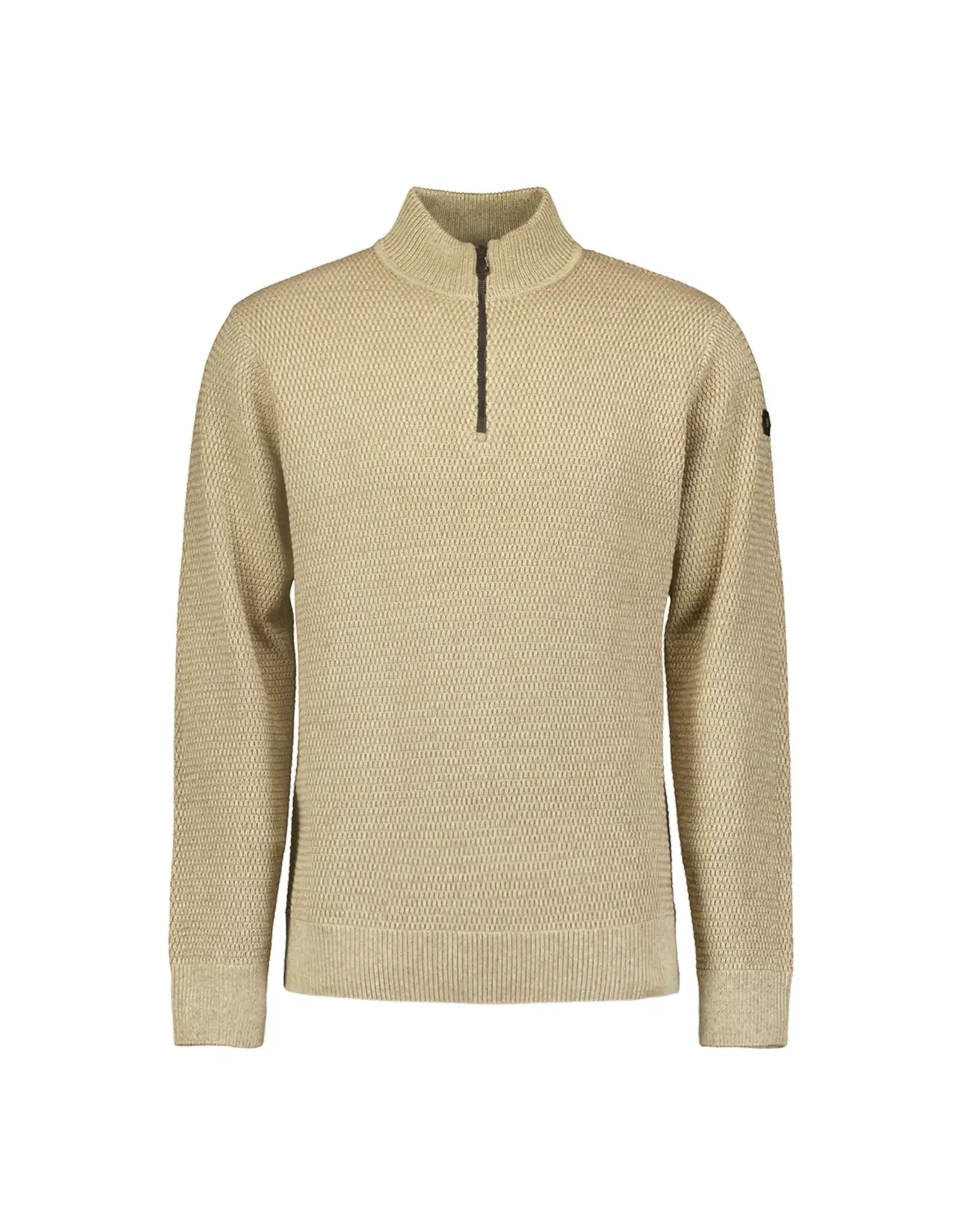 NO EXCESS  HALF ZIP TRUI IN TWEE KLEURIGE MELANGE