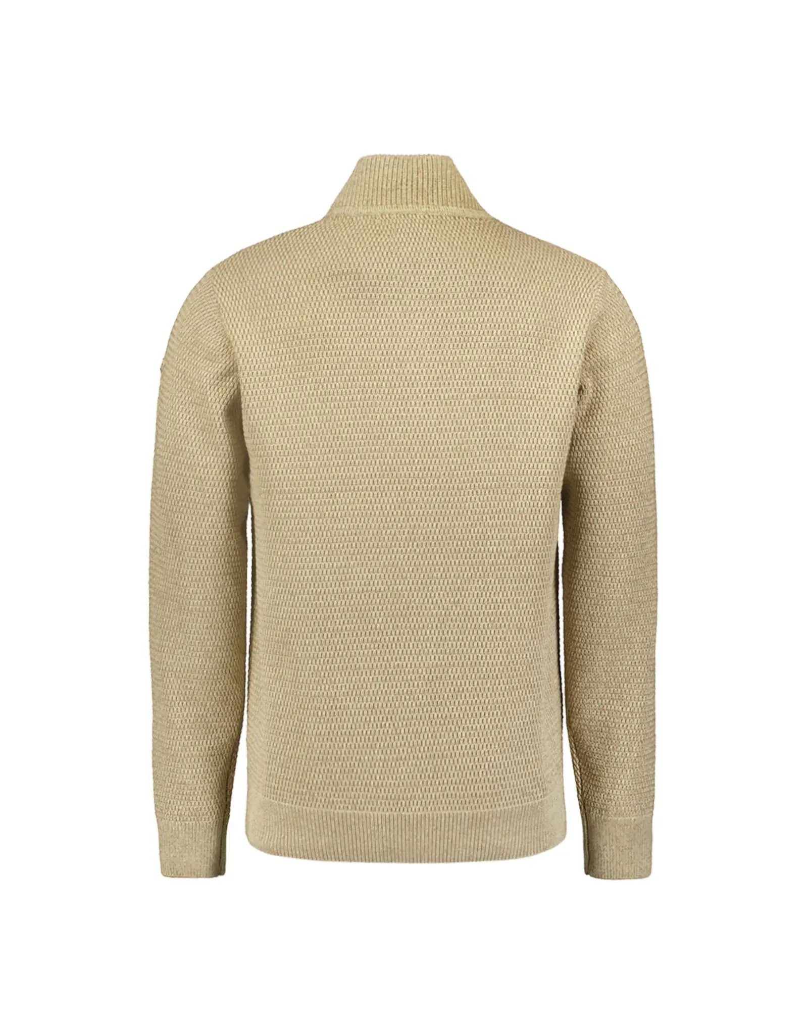 NO EXCESS  HALF ZIP TRUI IN TWEE KLEURIGE MELANGE