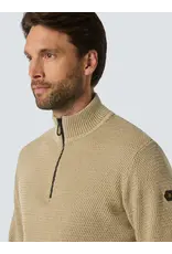 NO EXCESS  HALF ZIP TRUI IN TWEE KLEURIGE MELANGE