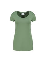 RAVAGE BEDRIJFSKLEDING Cotton Elastane T-shirt for her ARMY GREEN
