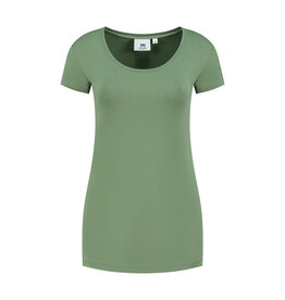 RAVAGE BEDRIJFSKLEDING Cotton Elastane T-shirt for her ARMY GREEN