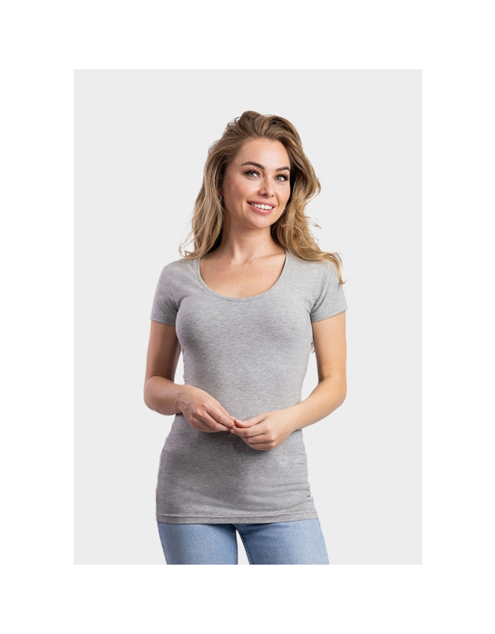 RAVAGE BEDRIJFSKLEDING Cotton Elastane T-shirt for her GREY HEATHER