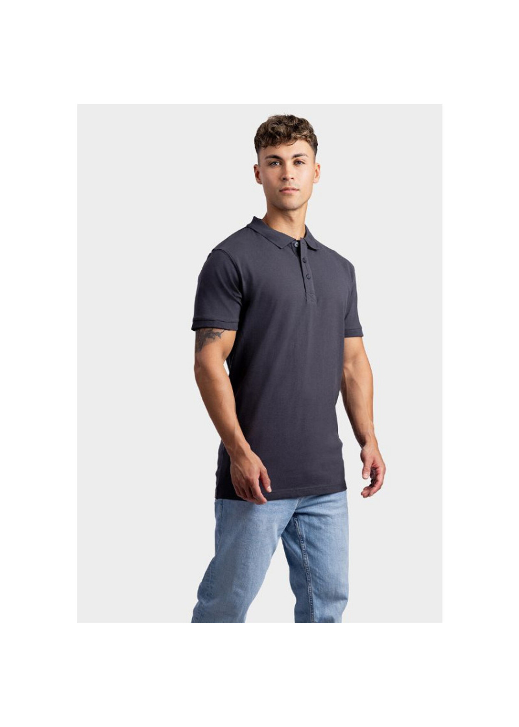 RAVAGE BEDRIJFSKLEDING Basic Cotton Elastane Polo  DARK NAVY
