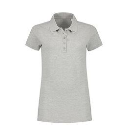 RAVAGE BEDRIJFSKLEDING Cotton Elastane Polo for her GREY HEATHER