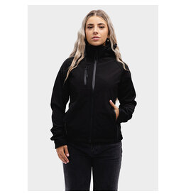 RAVAGE BEDRIJFSKLEDING Everywear Softshell Hooded Jacket for her BLACK