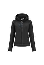 RAVAGE BEDRIJFSKLEDING Everywear Softshell Hooded Jacket for her BLACK