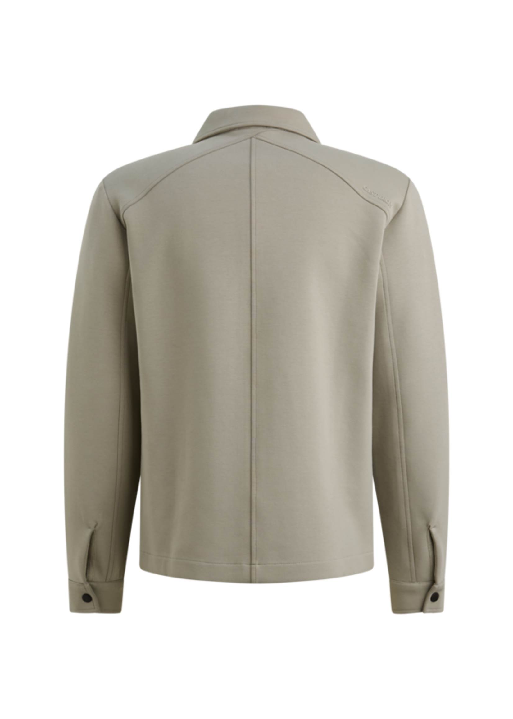 CASTIRON SWEAT JACKET MET RITSSLUITING EN PLATTE KRAAG
