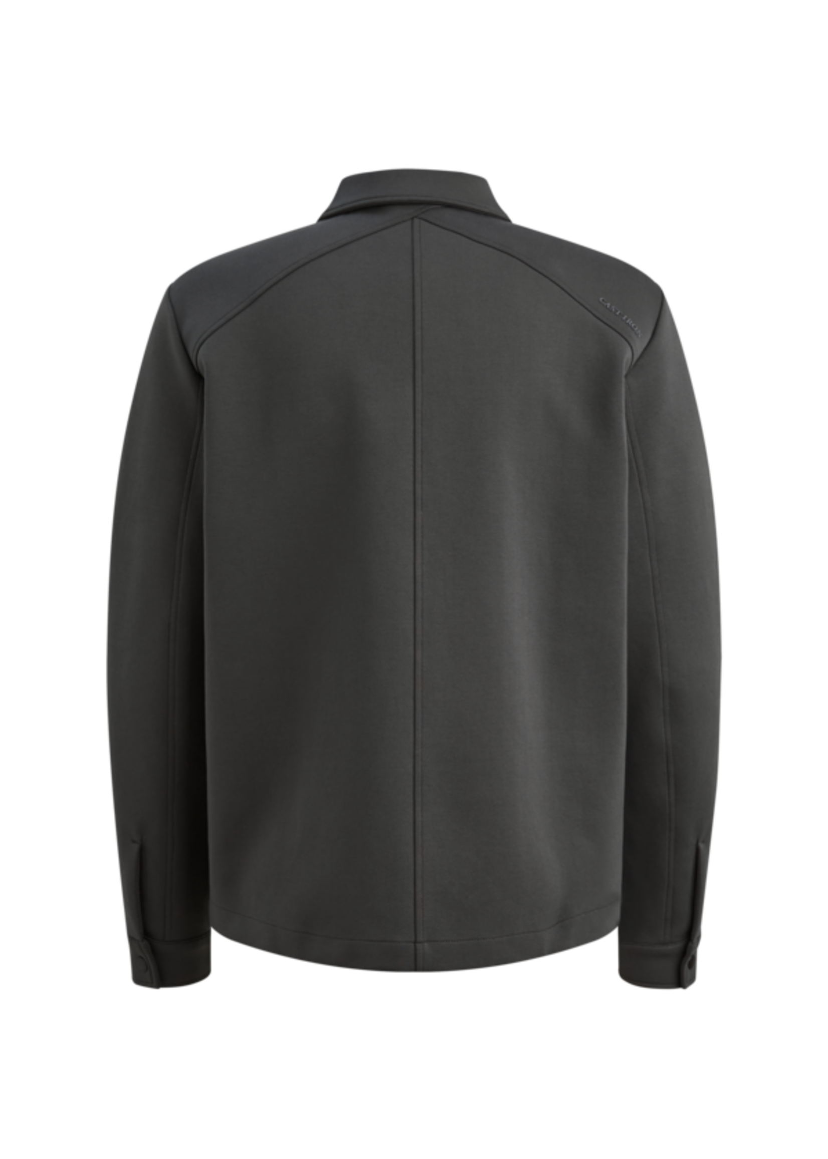 CASTIRON SWEAT JACKET MET RITSSLUITING EN PLATTE KRAAG