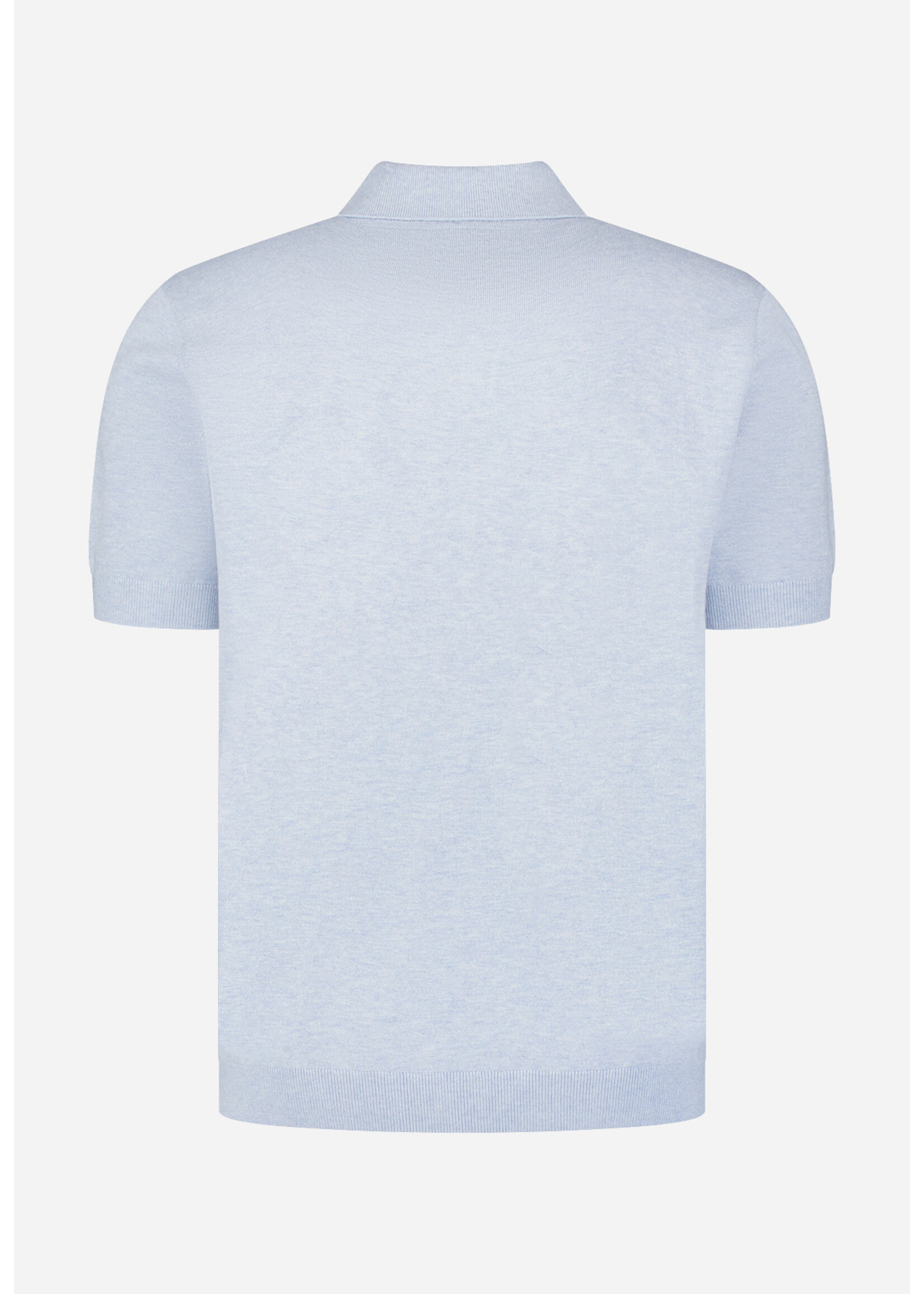 NO EXCESS  PULLOVER V POLO SHORT SLEEVE MELANGE