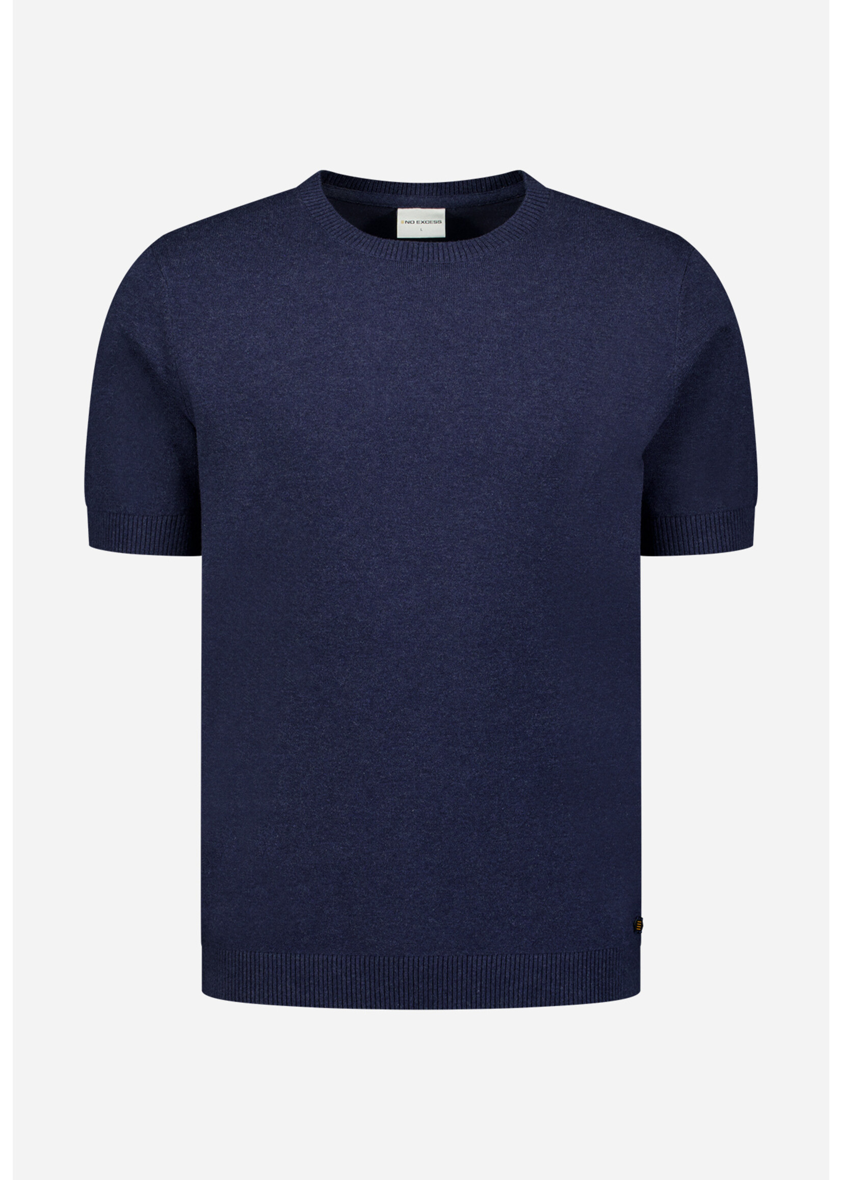 NO EXCESS  CREWNECK PULLOVER SHORT SLEEVE MELANGE