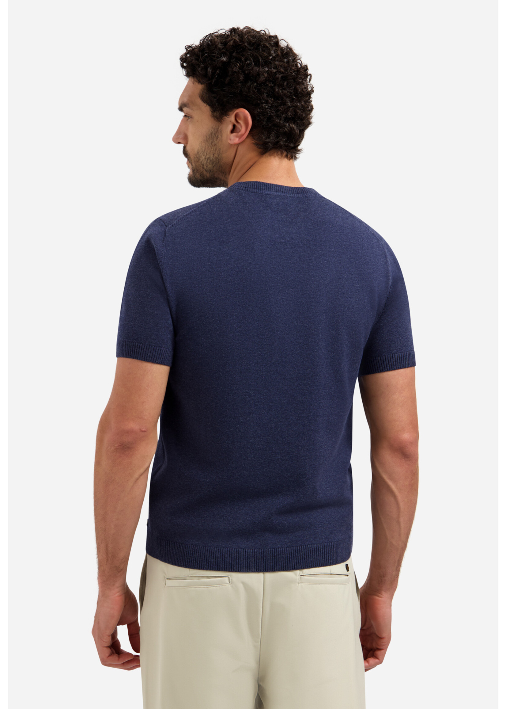 NO EXCESS  CREWNECK PULLOVER SHORT SLEEVE MELANGE