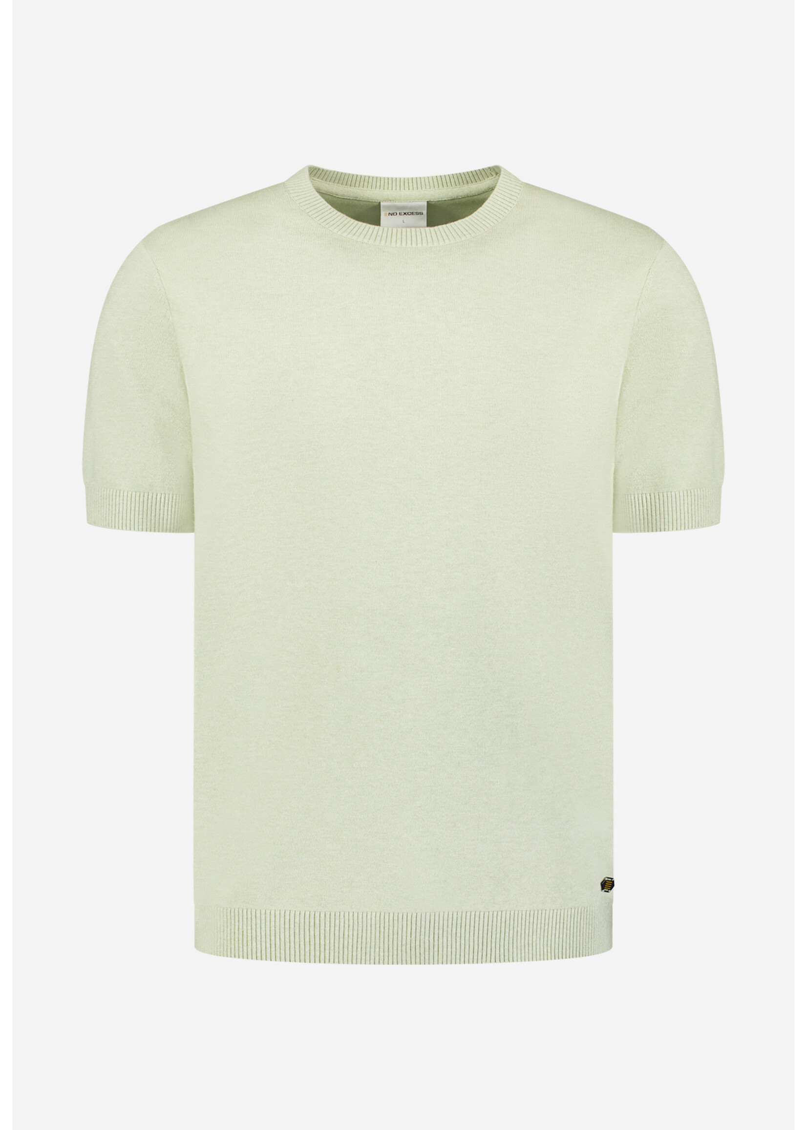 NO EXCESS  CREWNECK PULLOVER SHORT SLEEVE MELANGE