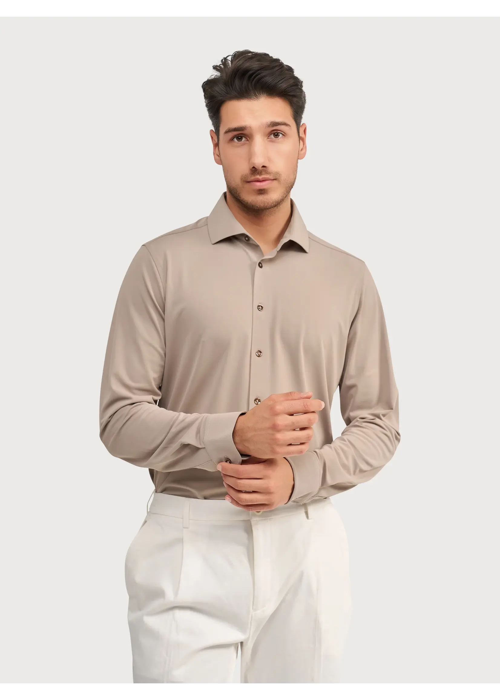 BLUE INDUSTRY  STRETCH OVERHEMD