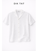 DIKTAT DIK TAT Witte Polo met Structuurpatroon