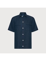 BLUE INDUSTRY  Het linnen overhemd met korte mouw | Navy
