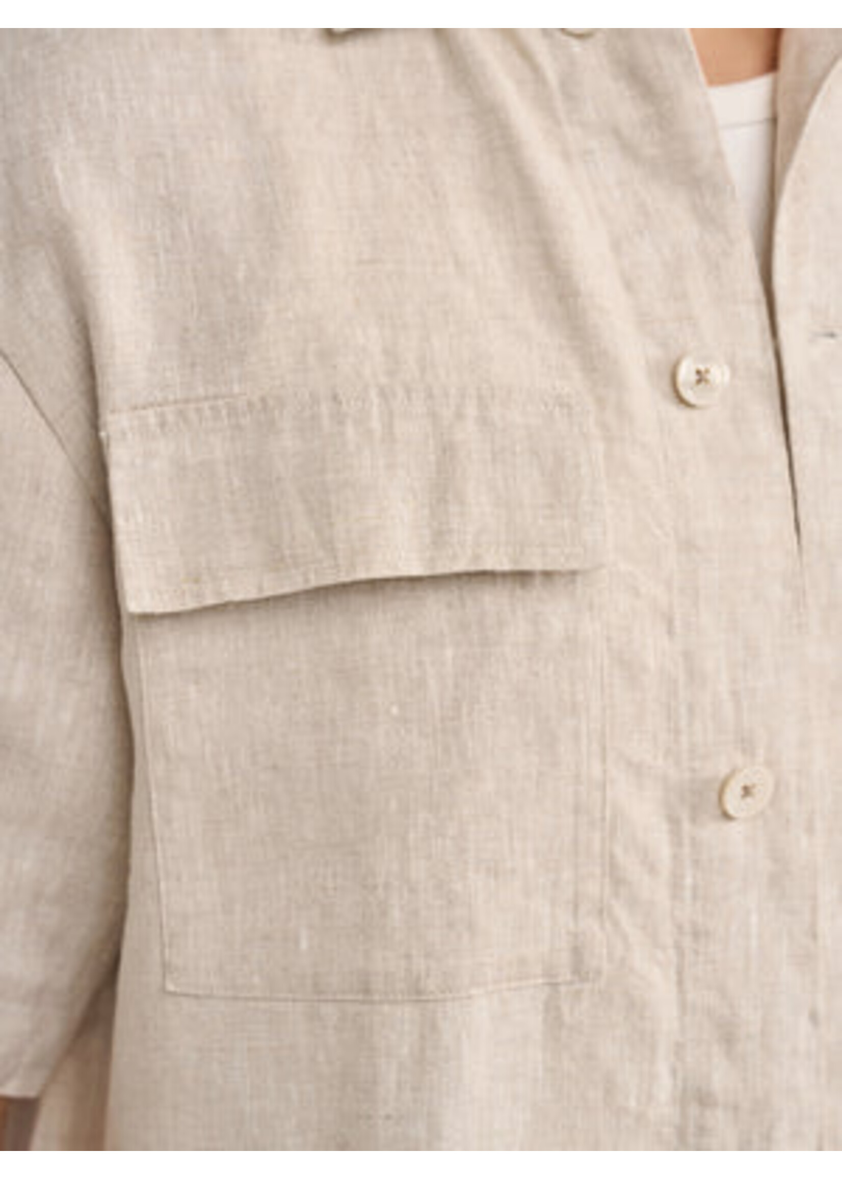 BLUE INDUSTRY  Het linnen overhemd met korte mouw | Sand