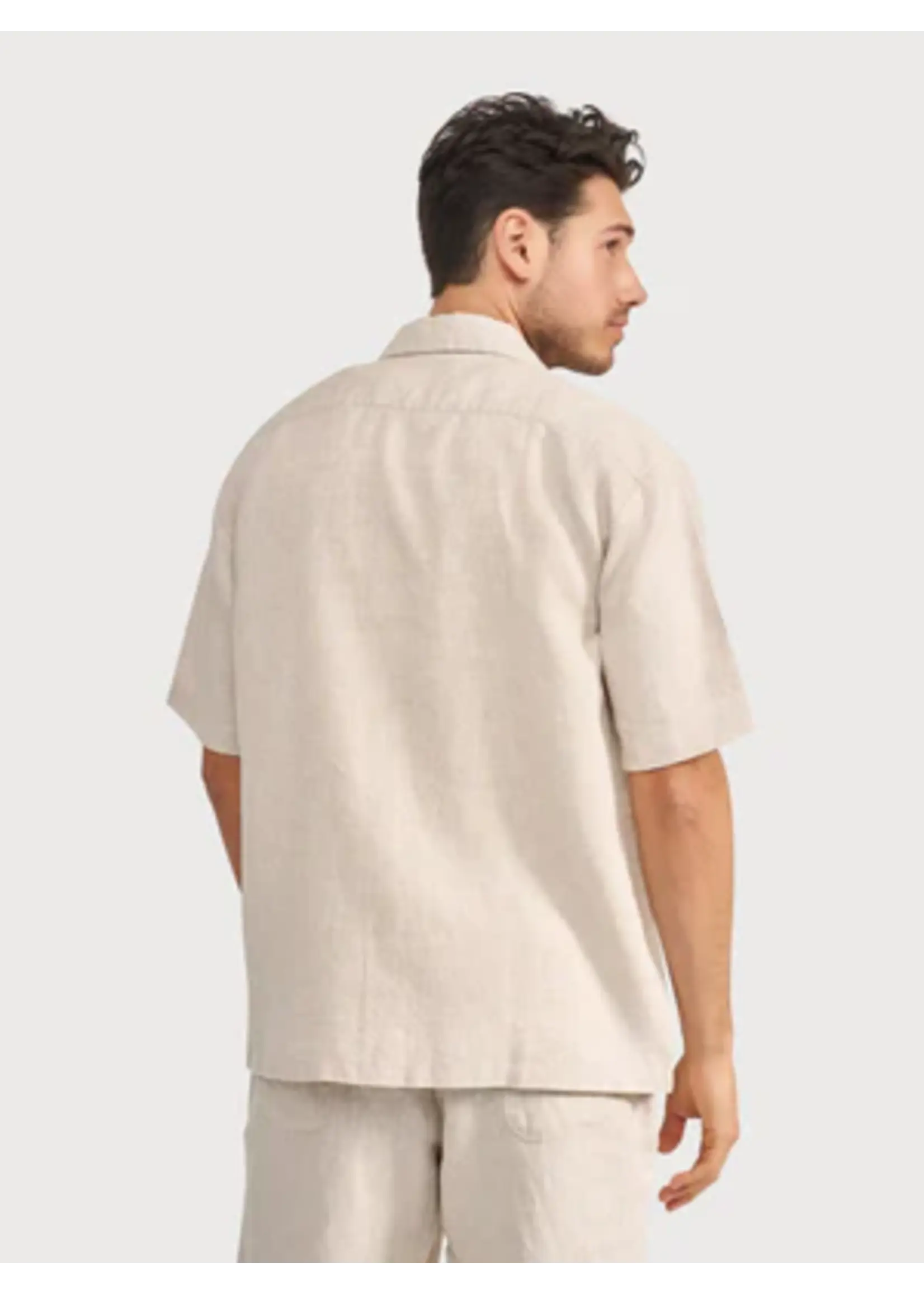 BLUE INDUSTRY  Het linnen overhemd met korte mouw | Sand