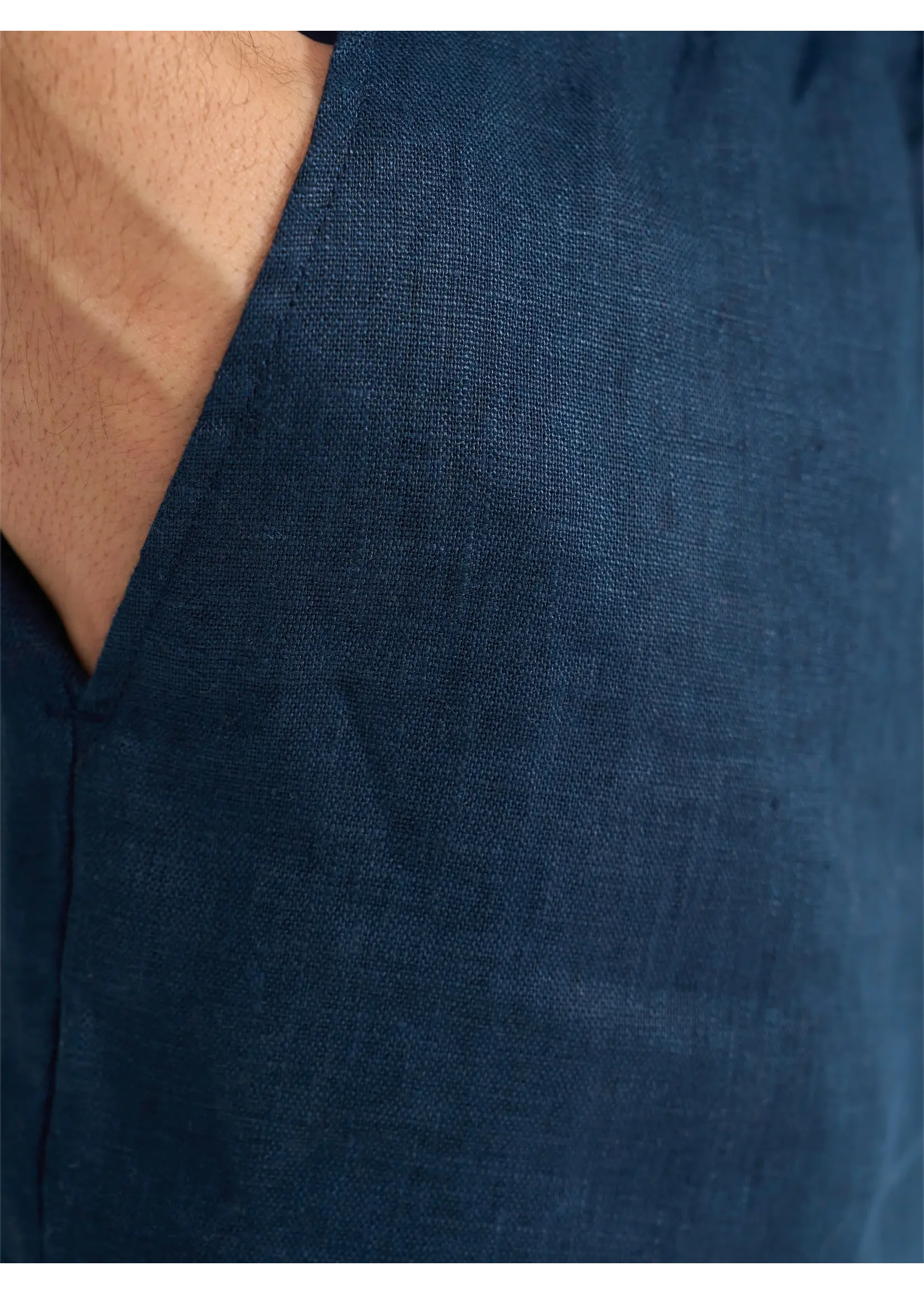 BLUE INDUSTRY  De linnen short | Navy