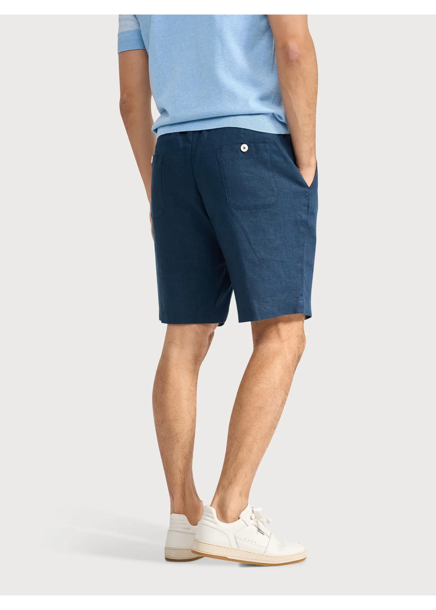 BLUE INDUSTRY  De linnen short | Navy
