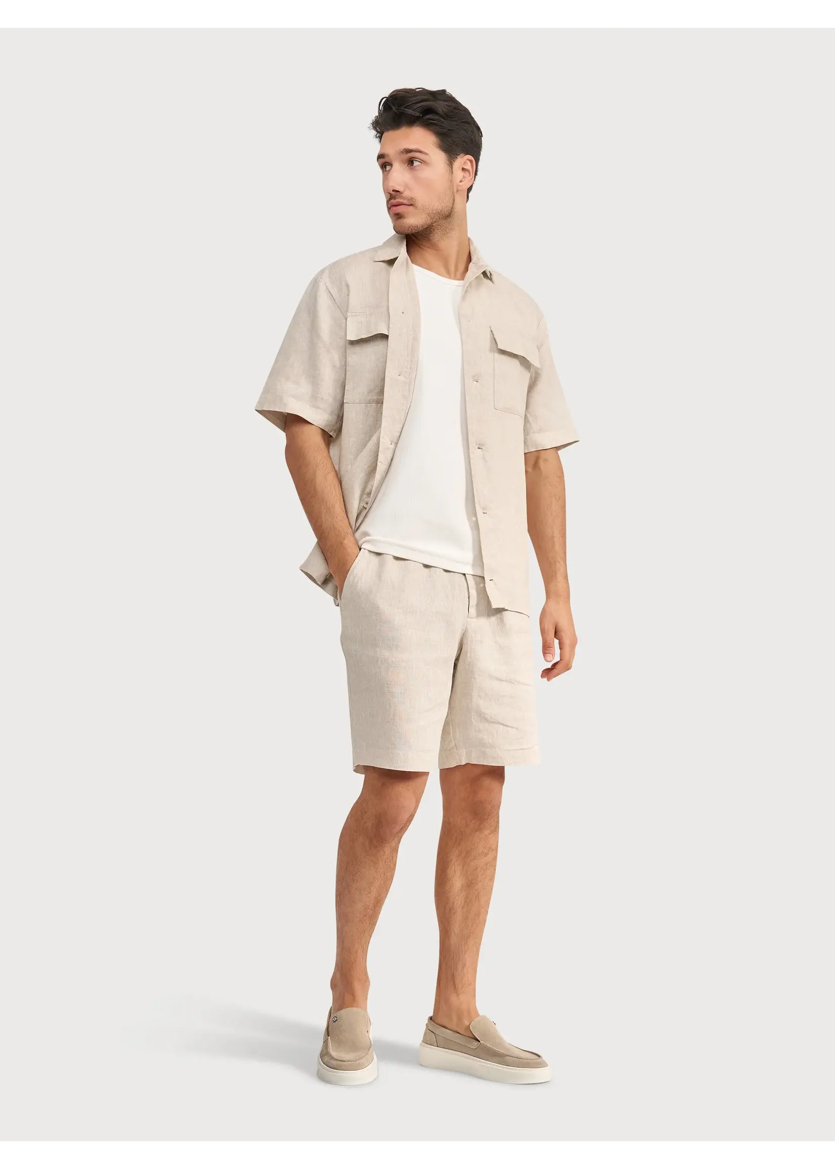 BLUE INDUSTRY  De linnen short | Sand