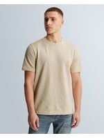 CASTIRON T-SHIRT VAN PIQUÉ MET JACQUARDPATROON- silver birch