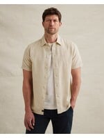 PME LEGEND OVERHEMD VAN KATOEN/LINNEN MET KNOOPSLUITING BONE WHITE