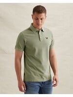 PME LEGEND POLO MET GARMENT-DYE WASSING EN TAILWING LOGO iceberg green
