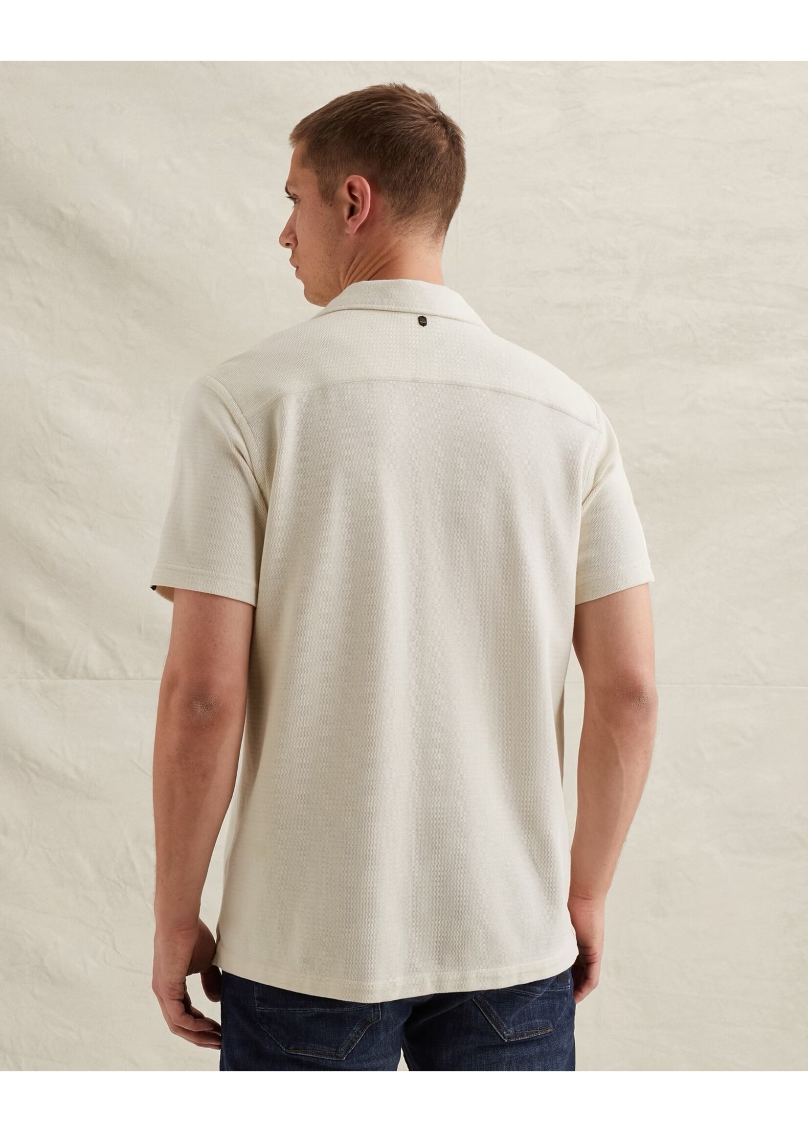 PME LEGEND OVERHEMD MET KORTE MOUWEN VAN JERSEY- CARBON