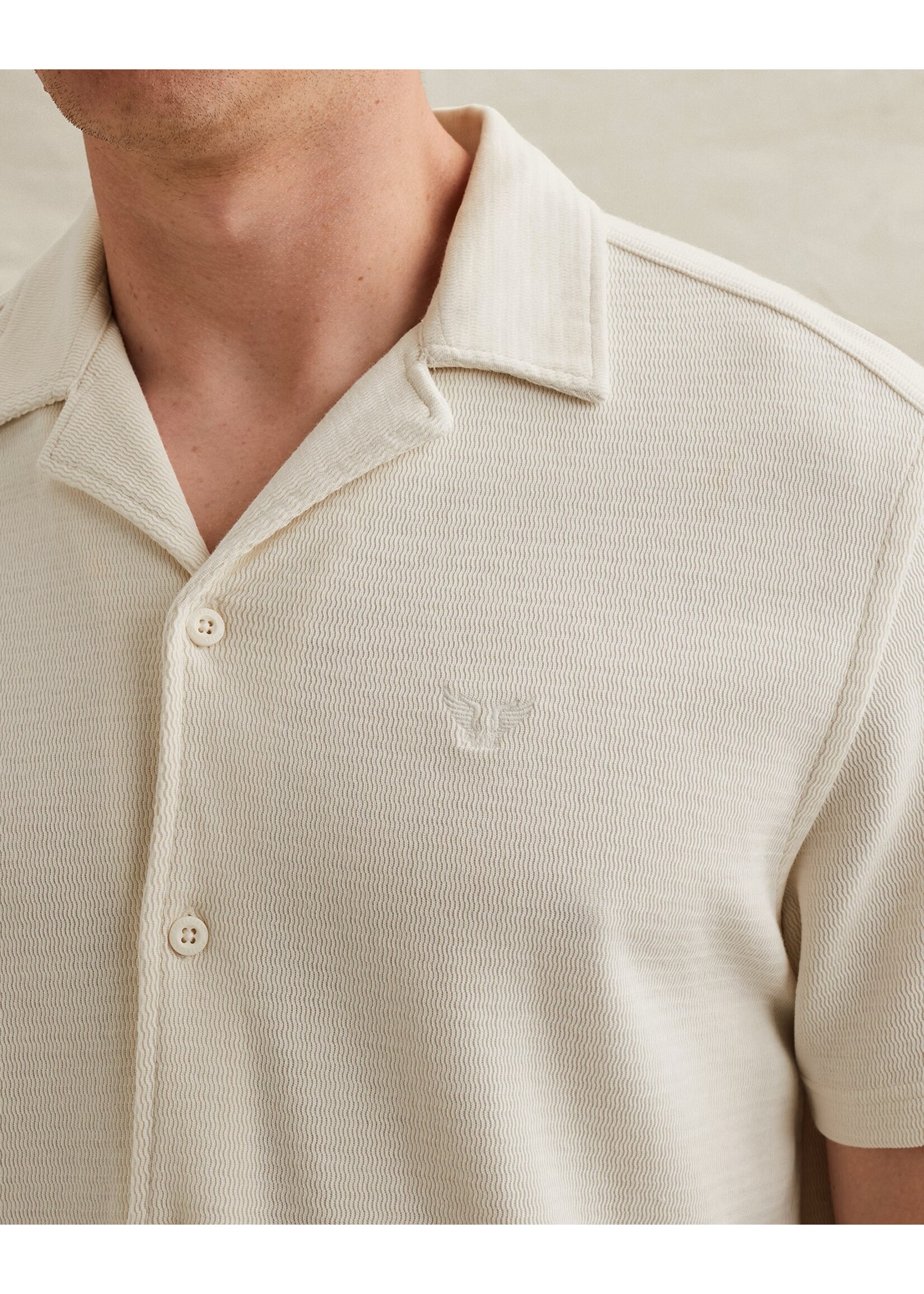 PME LEGEND OVERHEMD MET KORTE MOUWEN VAN JERSEY- CARBON