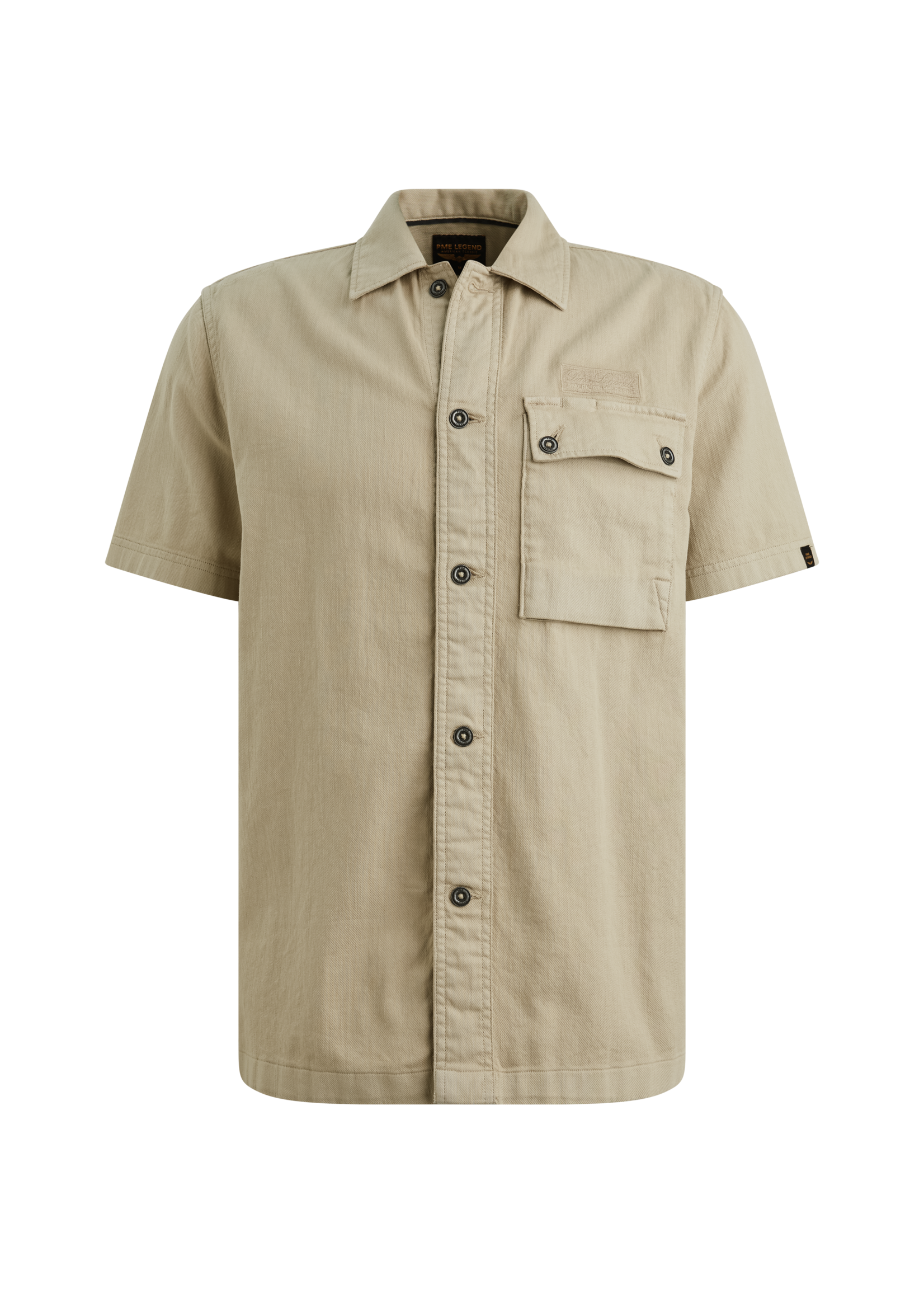 PME LEGEND SHORT SLEEVE SHIRT SLUB TWILL - SPRAY GREEN