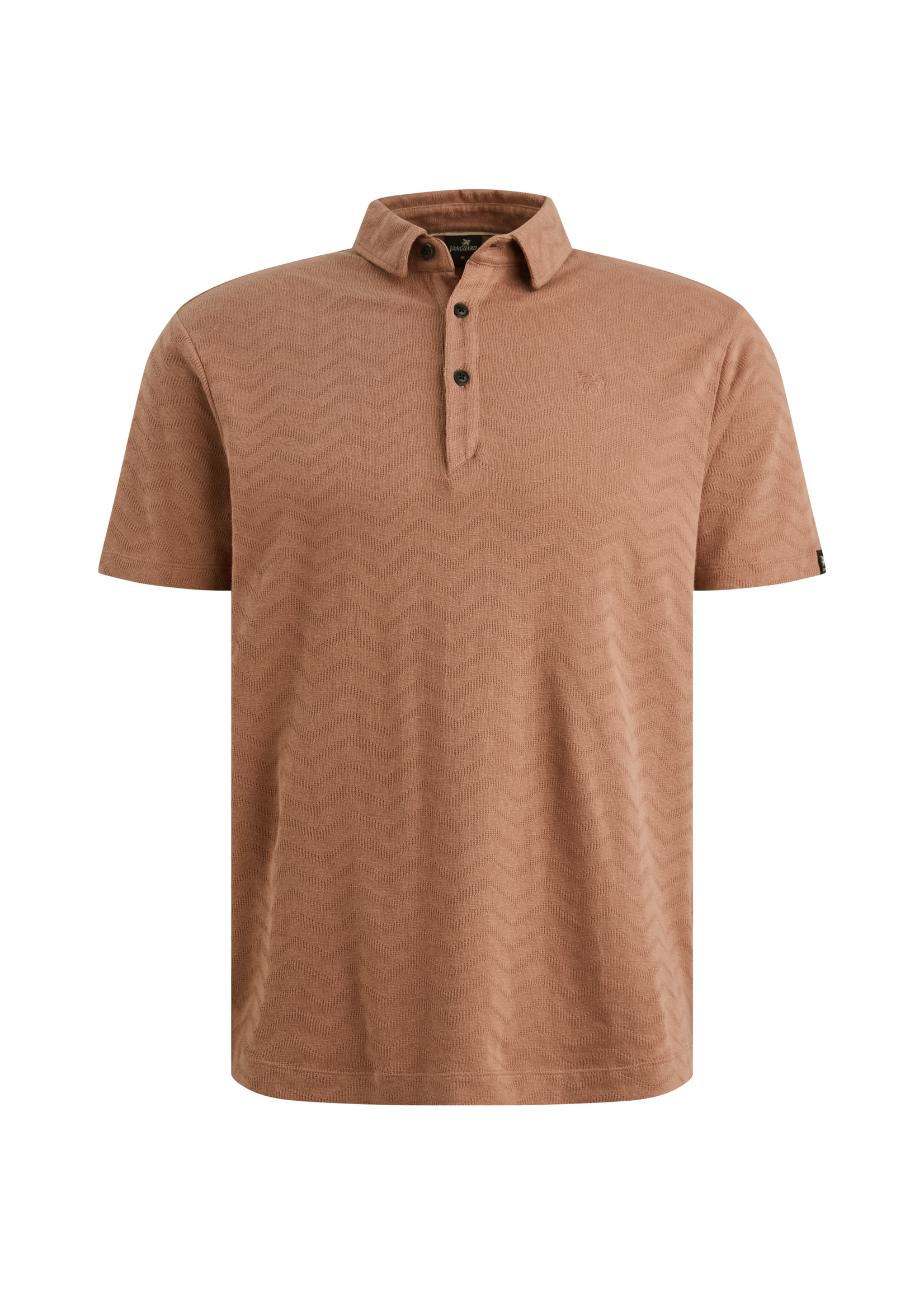 VANGUARD  SHORT SLEEVE R NECK JAQUARD JERSEY BLEN - BURLWOOD