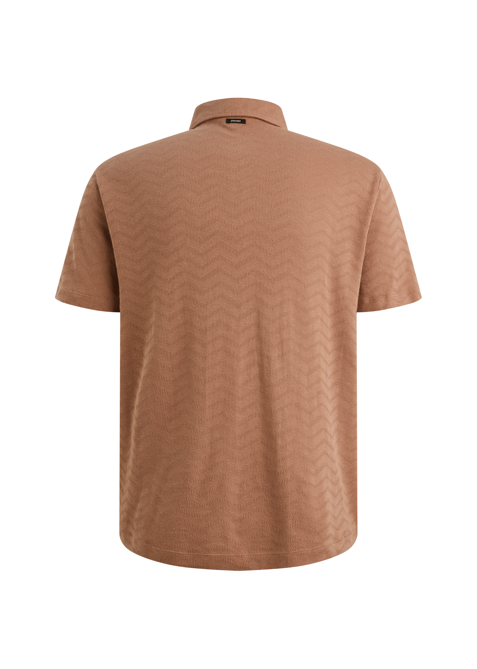 VANGUARD  SHORT SLEEVE R NECK JAQUARD JERSEY BLEN - BURLWOOD