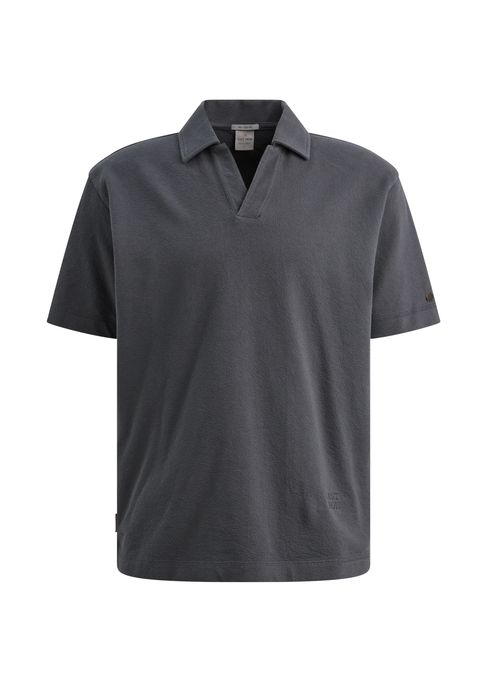 CASTIRON SHORT SLEEVE POLO RELAXED FIT STRUCTURE - TURBELENCE