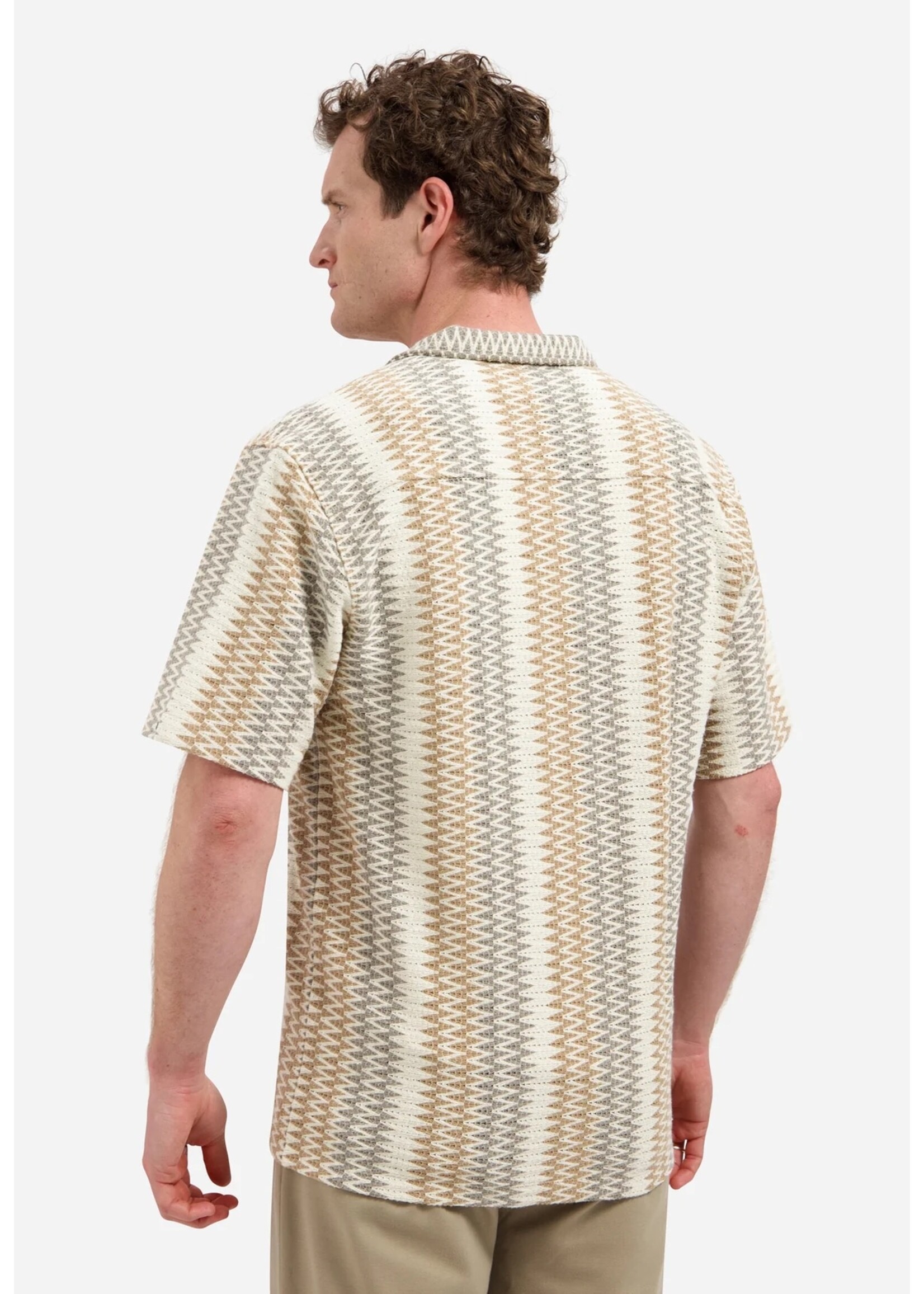 NO EXCESS   Zoom Jacquard overhemd met korte mouw | Kit