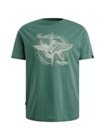 PME LEGEND T-SHIRT VAN JERSEY MET GROOT ARTWORK OP DE BORST