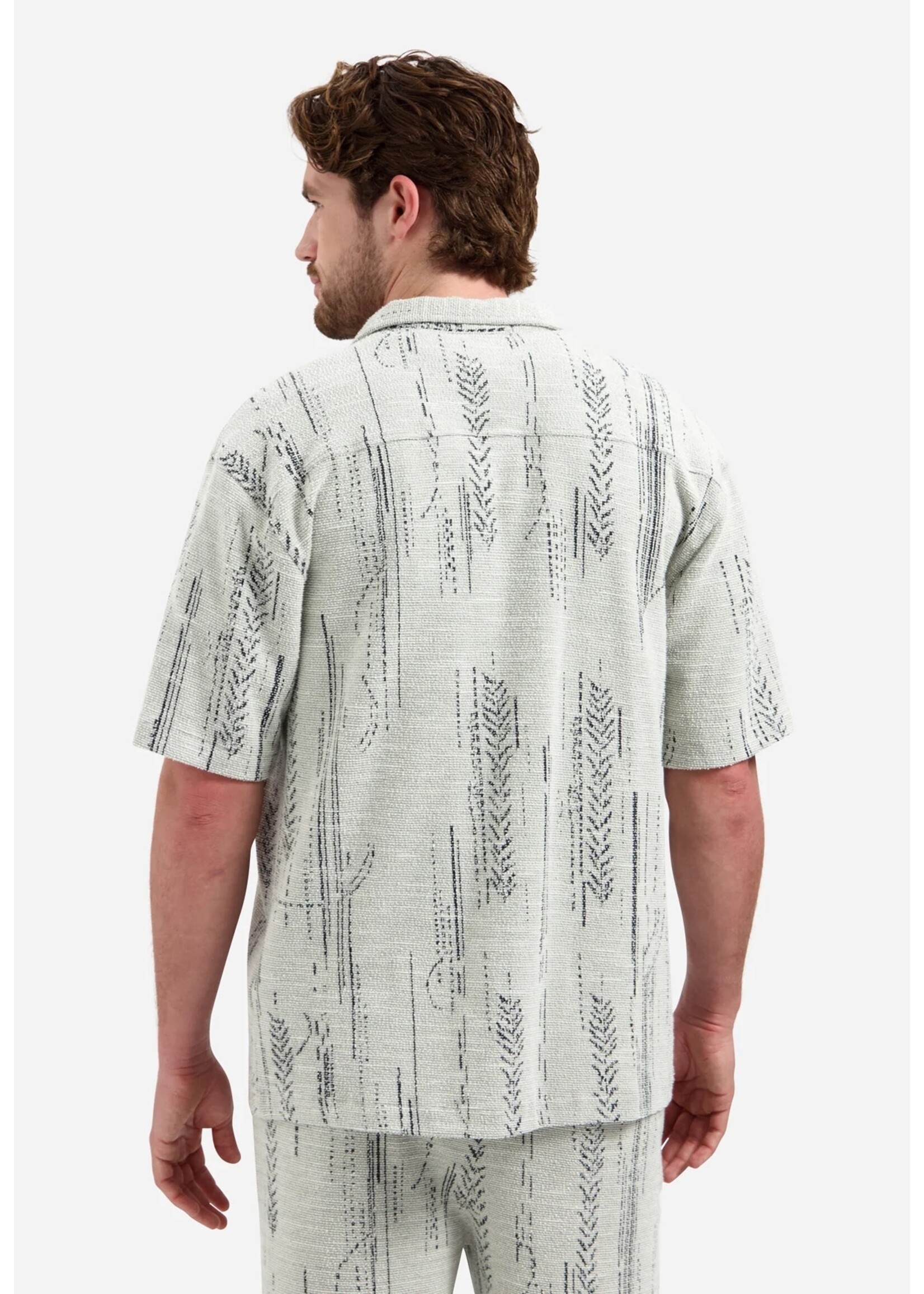 NO EXCESS  Jacquard overhemd korte mouw | Kit