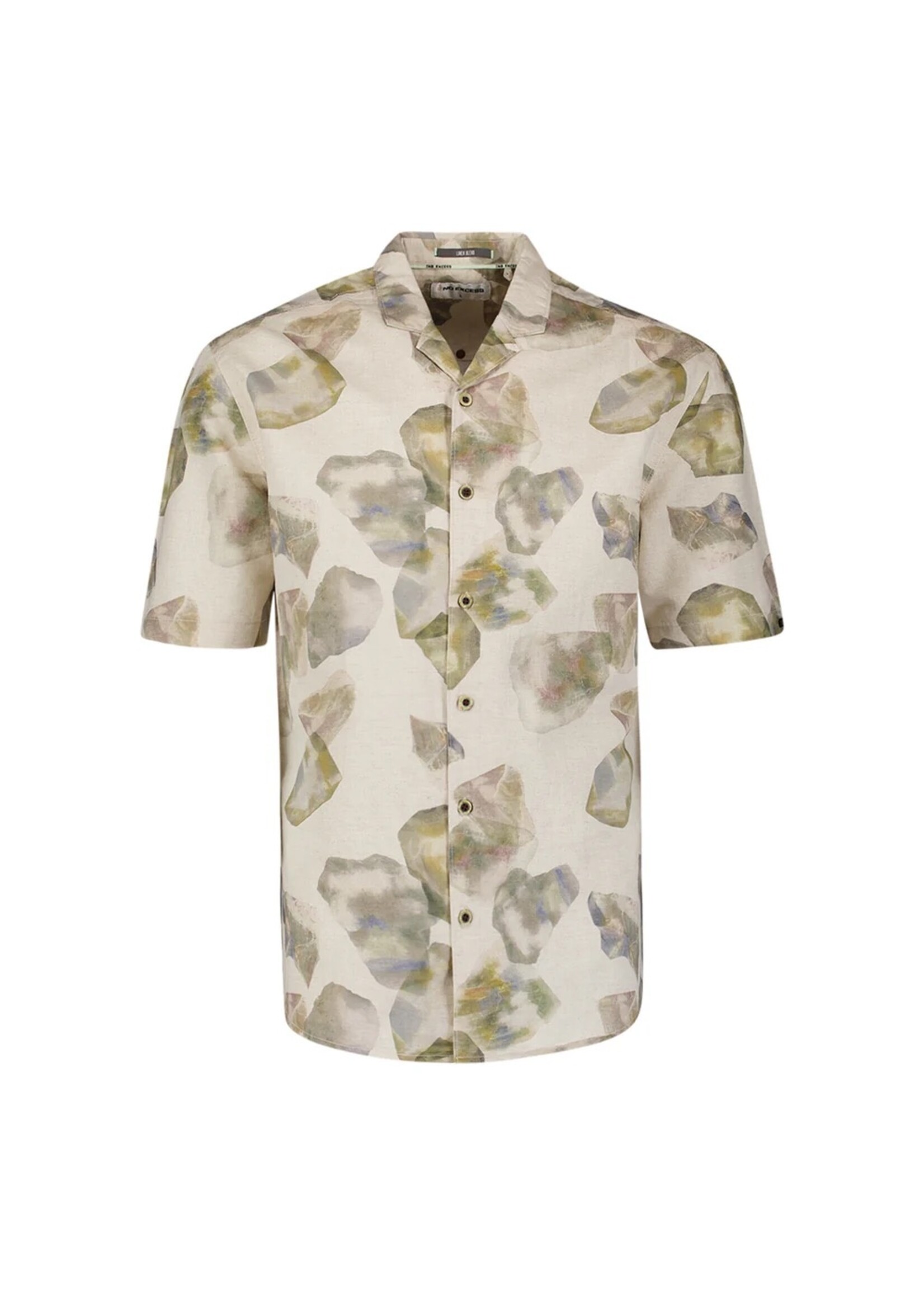 NO EXCESS   Zoom Print overhemd met korte mouw | Green