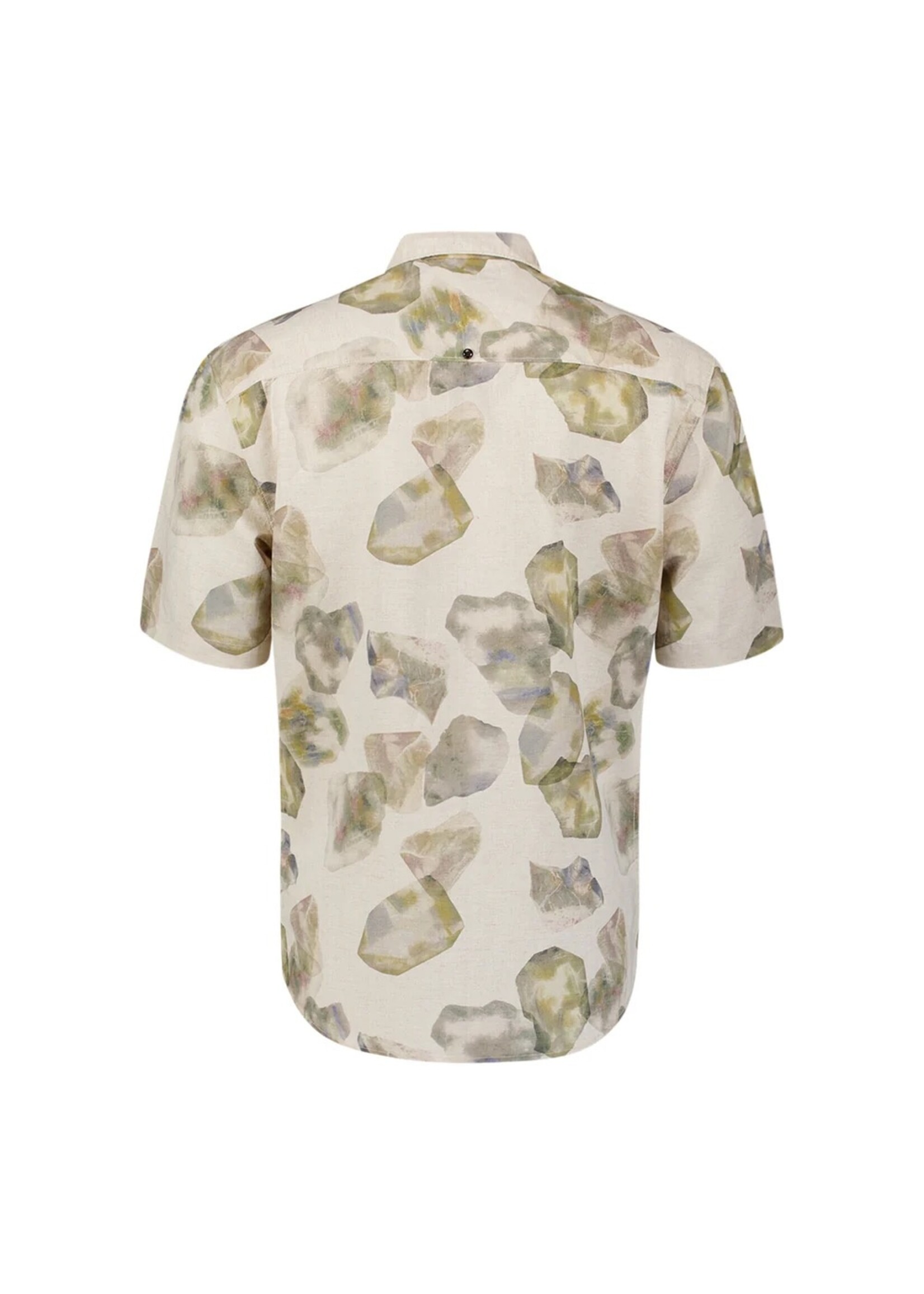 NO EXCESS   Zoom Print overhemd met korte mouw | Green