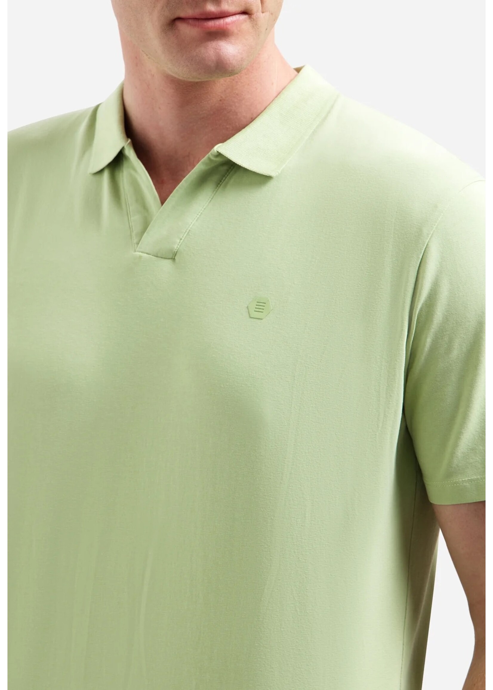 NO EXCESS  Polo shirt with V-neck | Green